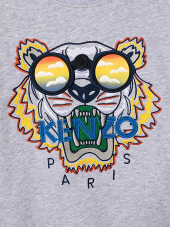 Kenzo Kids Sweatshirt With Tiger Embroidery And Logo