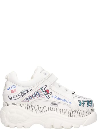 Buffalo Classic Platfo Sneakers In White Leather