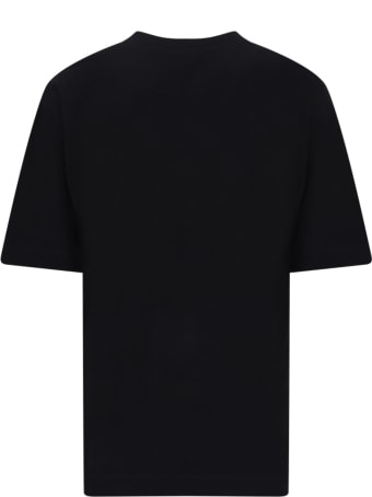 Jeremy Scott Black T-shirt For Girl With Silver Logo
