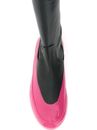 IRENEISGOOD Cuissardes Eco-leather Stretch Boots