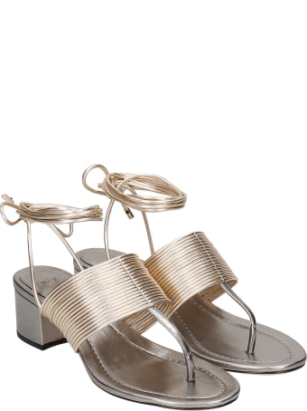 Alexandre Birman Flats In Gold Leather