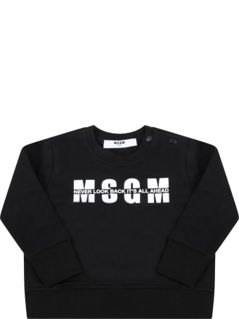 MSGM Bleck E Tracksuit For Babykids With Logo