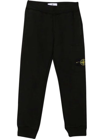 Stone Island Junior Black Trousers