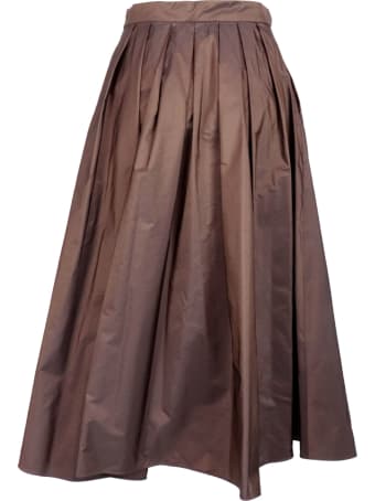 Malìparmi Side Zip Flared Skirt