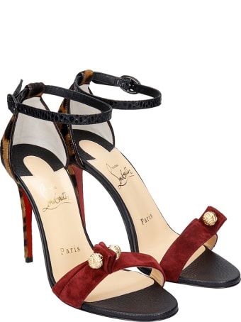 Christian Louboutin Stanisandal 100 Sandals In Multicolor Synthetic Fibers