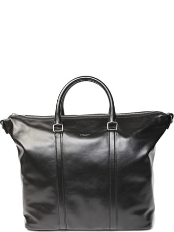 Saint Laurent Supple Sac De Jour Black Leather Duffle Bag