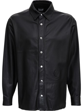 Trussardi Black Leather Shirt