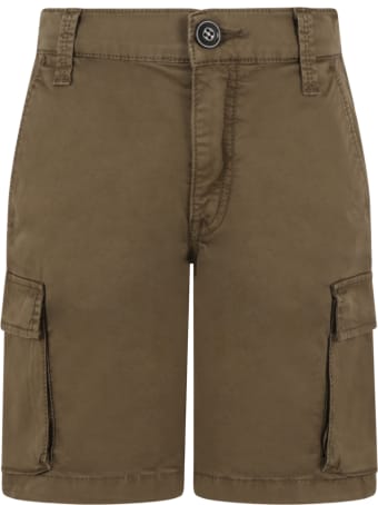 Woolrich Green Short For Boy