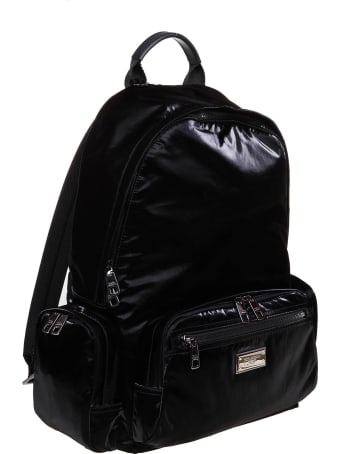 Dolce & Gabbana Black Nylon Backpack