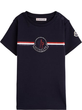 Moncler Jersey T-shirt With Front Logo Print