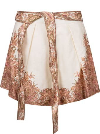 Zimmermann Floral Print Skirt