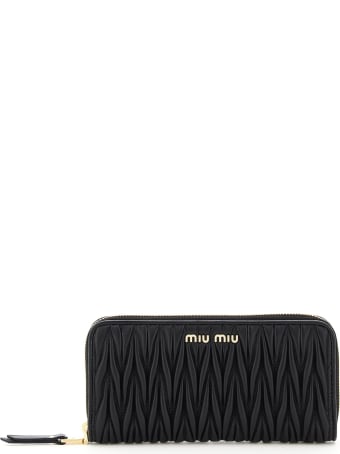 Miu Miu Matelasse' Zip-around Wallet