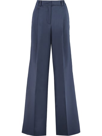 Agnona Cotton Wide Leg Trousers