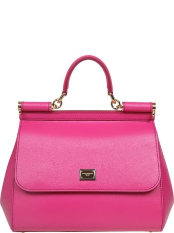 Dolce & Gabbana Medium Sicily Bag In Dauphine Leather