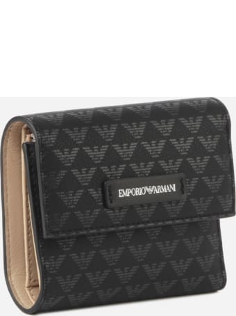 Emporio Armani Wallet With All-over Monogram Print