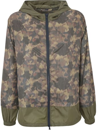 Fay Printed Zipped Raincoat