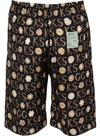 Gucci Ken Scott X Gucci Print Silk Shorts