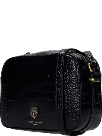 Kurt Geiger Richmond Cross Clutch In Black Leather