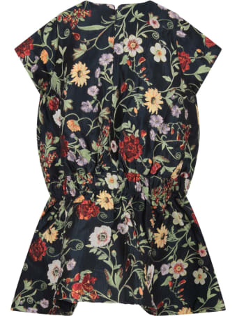 Oscar de la Renta Blue Dress With Flowers For Girl