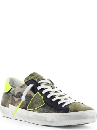 Philippe Model Prsx Camouflage Green Yellow Sneaker