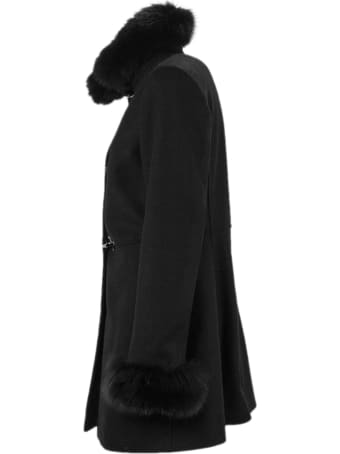 Fay Black Virgin Wool Coat