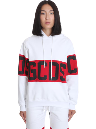 GCDS Sweatshirt In White Cotton