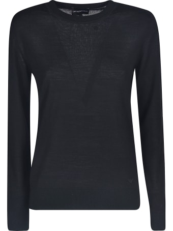 Emporio Armani Ribbed Plain Sweater