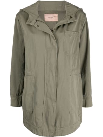 TwinSet Green Cotton Blend Jacket