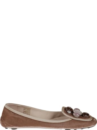 Car Shoe Embellished Ballerinas