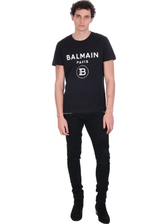 Balmain T-shirt In Black Cotton