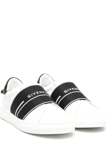Givenchy Kid Urban Street White Sneakers With Black Band