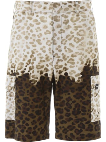 MSGM Leopard Print Bermuda Pants