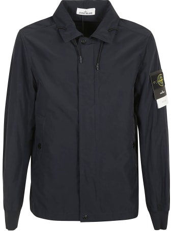 Stone Island Logo Patched Plain Jacket