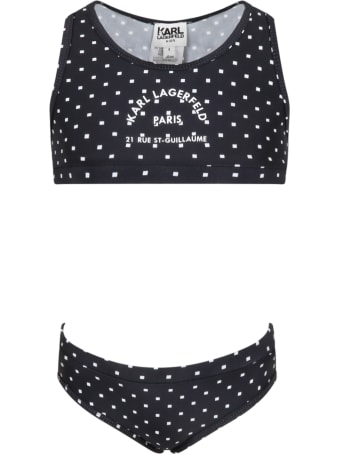 Karl Lagerfeld Black Bikini For Girl With Logo