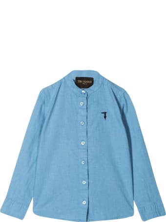 Trussardi Teen Shirt With Trussardi Junior Embroidery