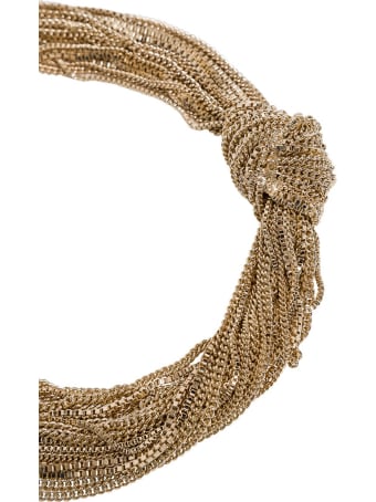 Alberta Ferretti Golden Metal Necklace