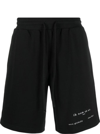 ih nom uh nit Black Cotton Track Shorts