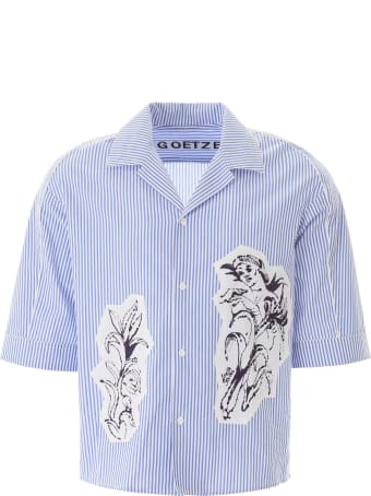Goetze Striped Ted Shirt With Patch