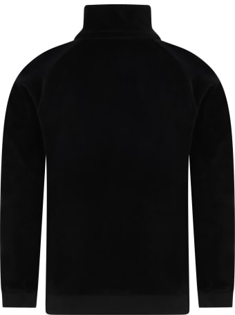 Gucci Black Sweatshirt For Kids With Logo