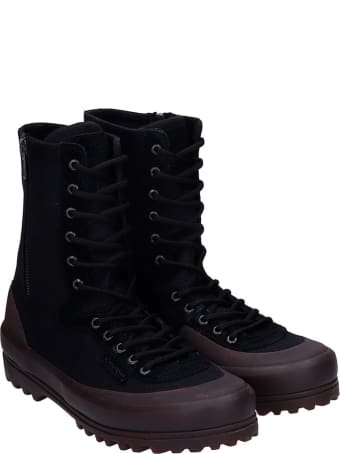 Superga Cotseu Sneakers In Black Canvas