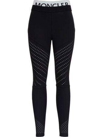 Moncler Leggings In Elastic Fabric With Logo