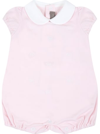 Little Bear Pink Romper For Baby Girl