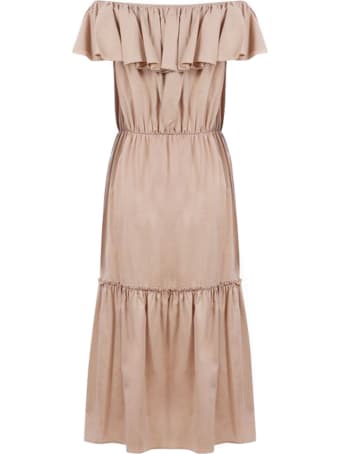 Federica Tosi Beige Cotton-silk Blend Dress