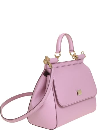 Dolce & Gabbana Medium Sicily Bag In Dauphine Leather