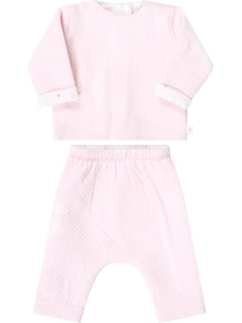 Absorba Pink Suit For Babykids With Flowers