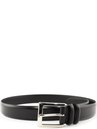 Orciani Black Saffiano Leather Belt