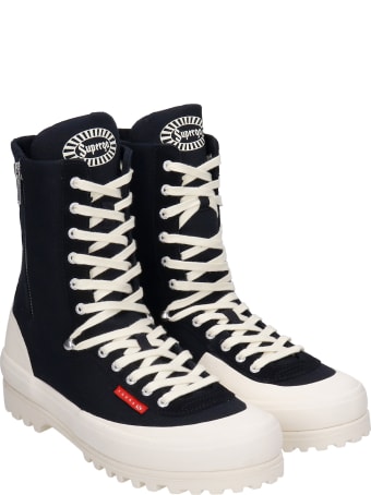 Superga Sneakers In Black Canvas