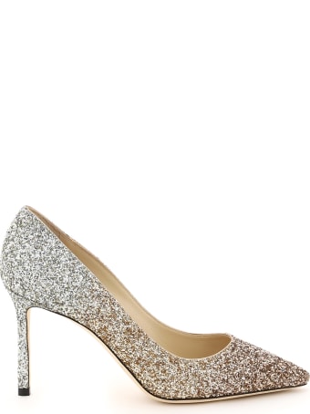 Jimmy Choo Romy Triple-shaded Glitter Pumps 85