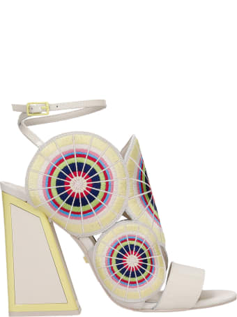 Kat Maconie Frida Sandals In Beige Leather