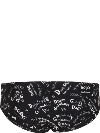 Dolce & Gabbana Black Swimming Trunks